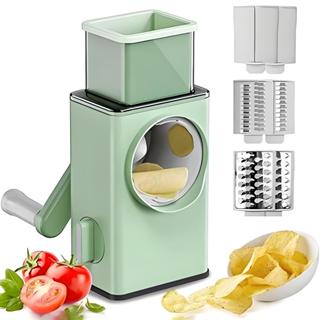 Ralador de Queijo Fatiador Legumes Cortador Vegetais Manual 3 em 1 Multiuso Cozinha Giratorio em Oferta na Shopee