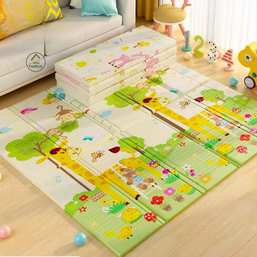 Tapete Infantil de Atividades Dupla Face Tatame Emborrachado Térmico Anti Impacto