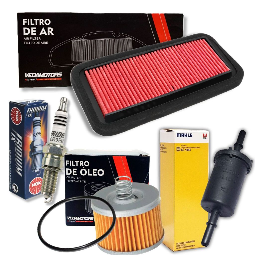 Kit de Filtros e Vela Iridium Fz15 150 Abs 2023-2025 Filtro de Óleo Ar Combustivel + Vela em Oferta na Shopee