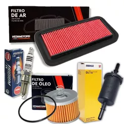 Kit de Filtros e Vela Iridium Fz15 150 Abs 2023-2025 Filtro de Óleo Ar Combustivel + Vela