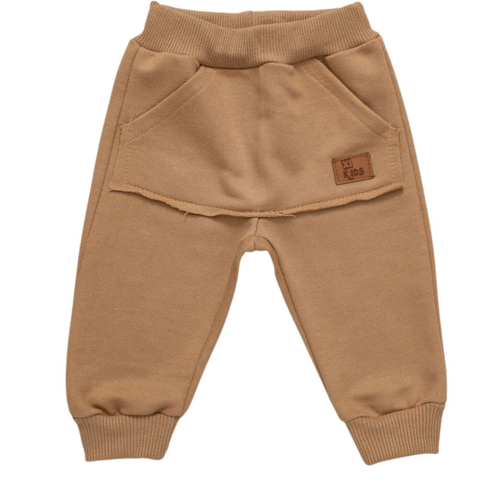 Calça bebê Moletom Careca Com Bolso Meia Estação em Oferta na Shopee