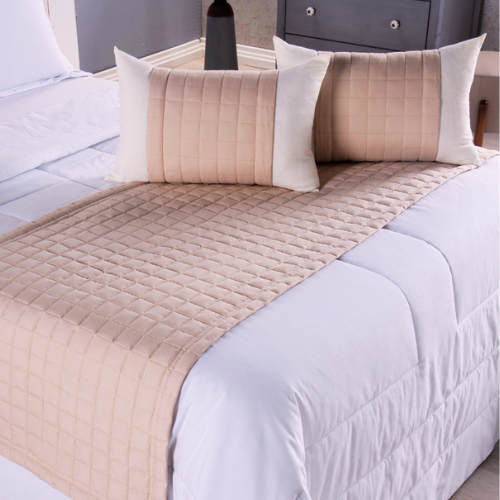 Kit Peseira 5 Peças Enfeite para Cama de Casal 300 Fios Quarto Aconchegante Passadeira Queen King