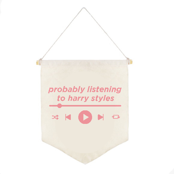 Flâmula Probably Listening to Harry Styles | Decoração Quarto Tumblr Fã