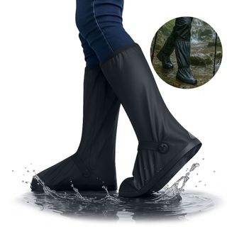 Botas Polainas Par de Galochas Contra Chuva para Motoqueiro Trilhas Impermeável Durável PVC Resistente