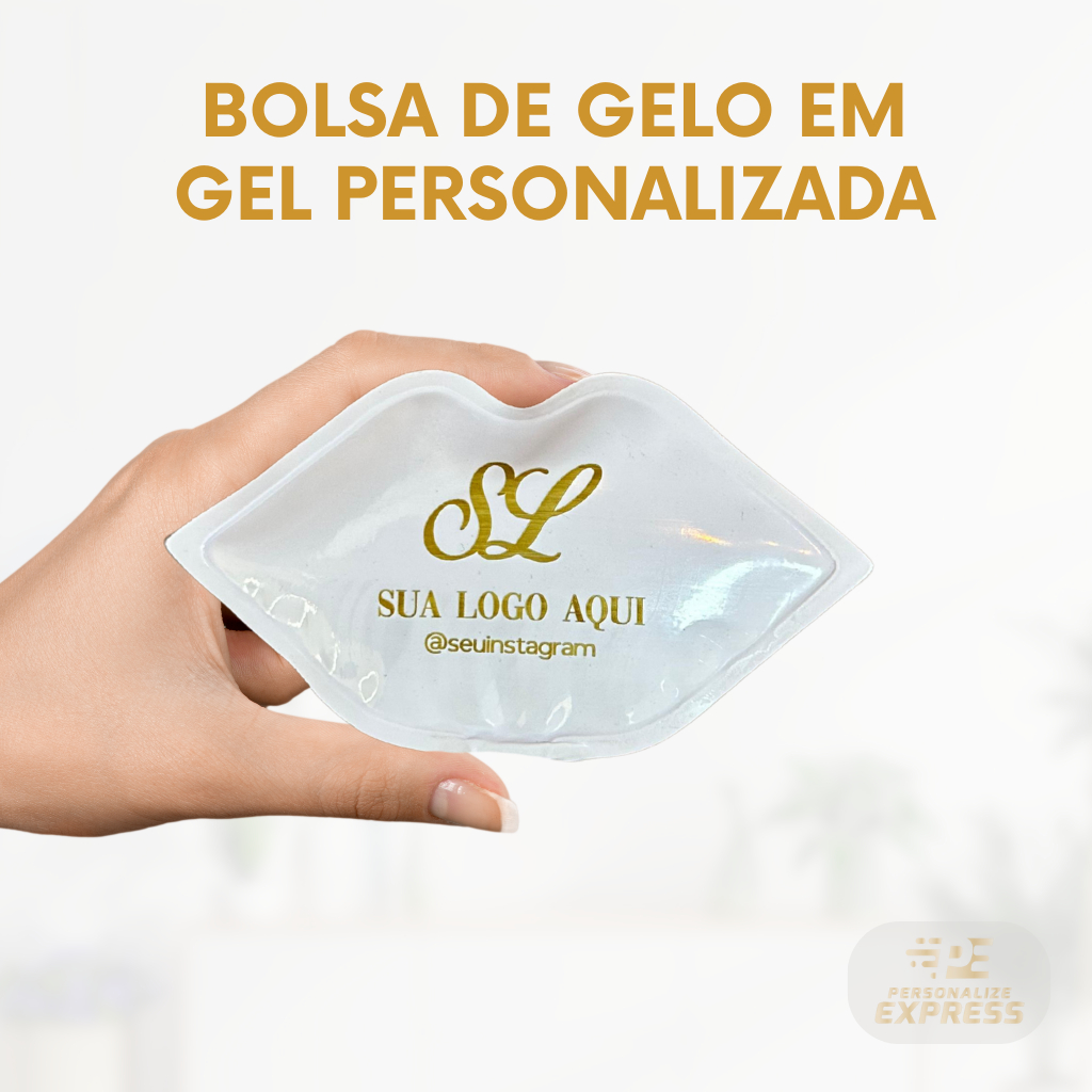Bolsa de Gelo em Gel Personalizada 10 Unidades - 11x6 - Gelo em Gel - Formato boca - Cores Variadas em Oferta na Shopee
