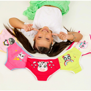 Kit 10 Calcinha Infantil em Malha 100% Algodão, com Forro, cores Variadas pacote em Oferta na Shopee