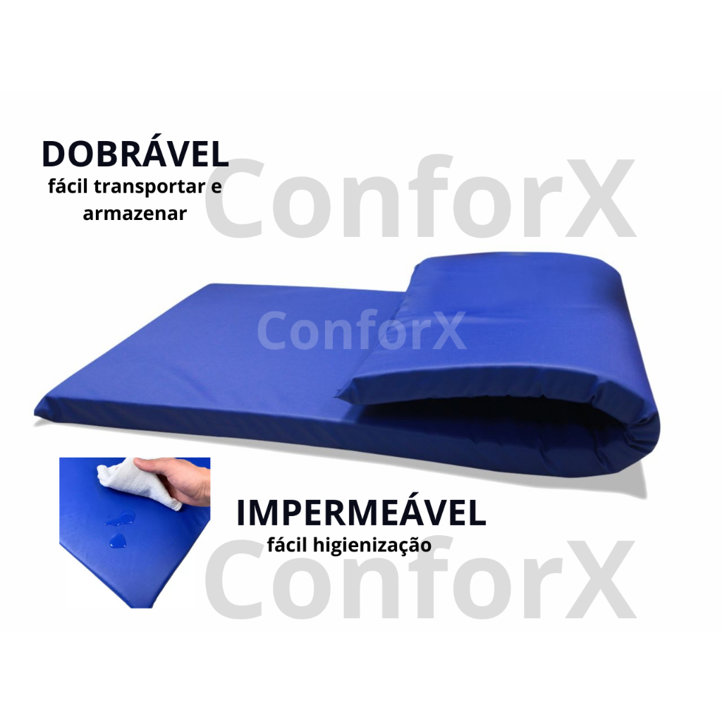 Colchonete de Academia Compacto - 90X40X2CM - Espuma D23 Trocador Exercícios Creche Pet