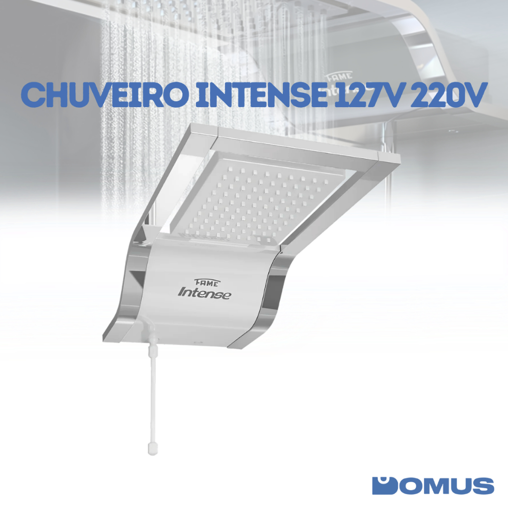 Chuveiro Eletrônico Fame Intense 7800W Branco e Cromado · foto 2