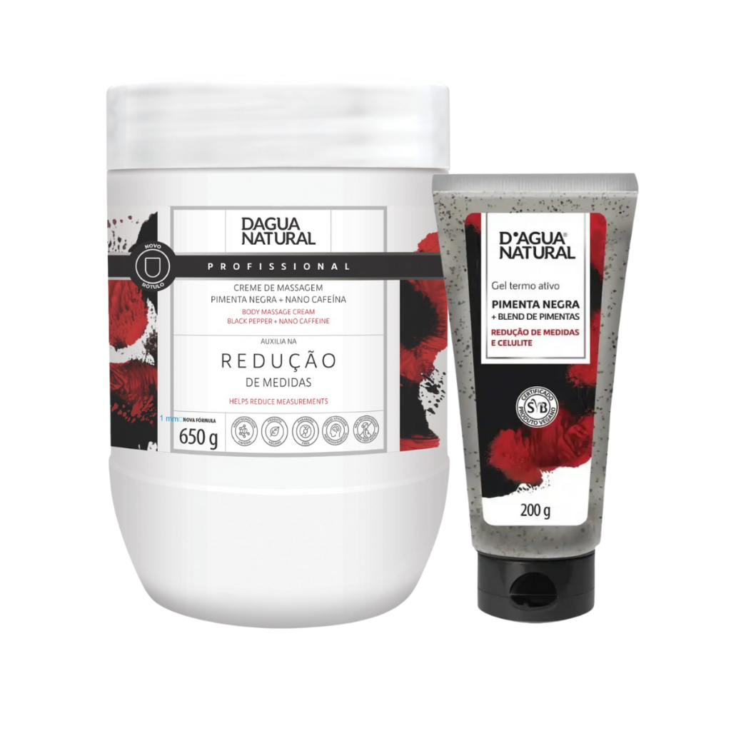 CREME PIMENTA NEGRA 650G + GEL TERMO PIMENTA NEGRA 200G