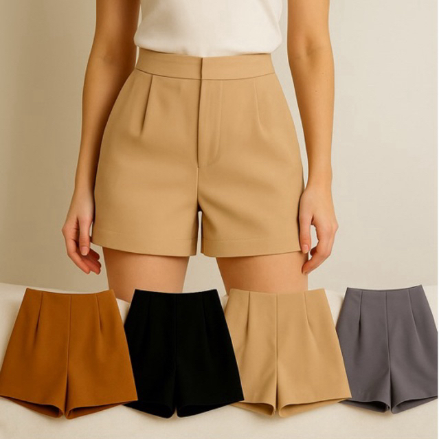short alfaiataria feminino short feminino short com zíper na lateral