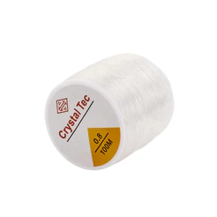 Rolo Fio de Silicone Nylon Elástico 0,8x100m biju artesanato