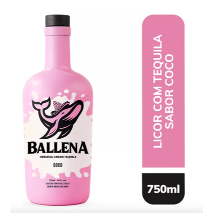 LICOR BALLENA DE COCO 750ML em Oferta na Shopee