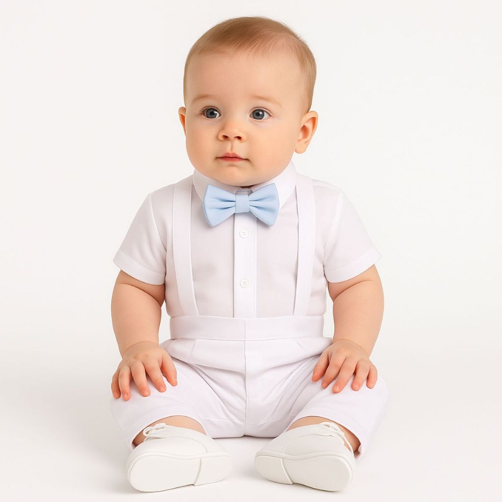 Conjunto Bebe Para Batizado Menino Pedro em Oferta na Shopee