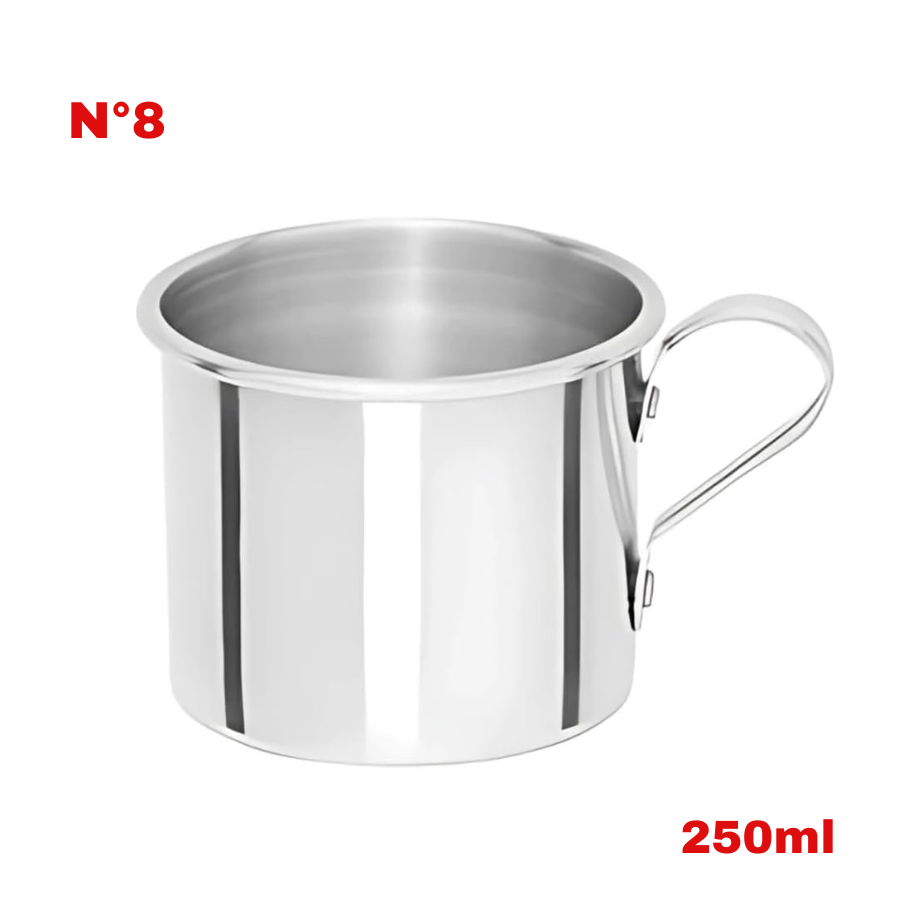 Caneca Alumínio Com Alça N°8 Capacidade 250ml em Oferta na Shopee