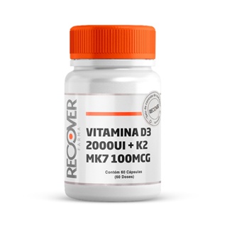 Vitamina D3 2.000ui + Vitamina K2 Mk-7 - 60 Cápsulas - Recover Farma em Oferta na Shopee
