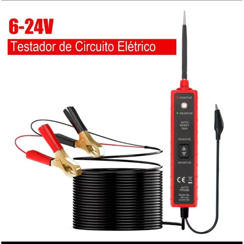 Caneta De Teste De Unidade Multifuncional 6-24V Ferramenta De Diagnóstico De Circuito Automático 15431