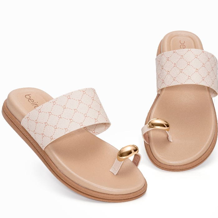 Sandalia Papete Beira Rio Joia Dedo Macio Ultraconforto