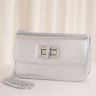 Bolsa Feminina Pequena Casamento Balada Prata Transversal delicada em Oferta na Shopee