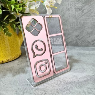 Placa Pix Acrílico Espelhado Pagamento Seguro QR Code 3 em 1 Personalizada em Oferta na Shopee