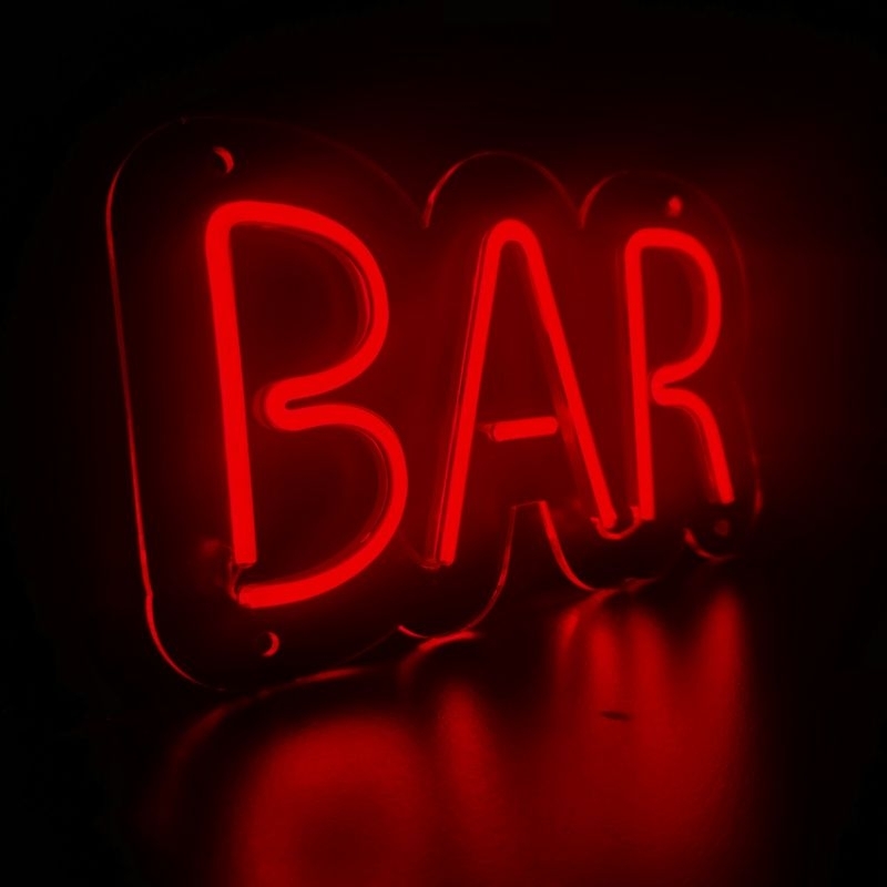 Painel LED Neon Acrílico Cristal 4mm - BAR 0,25 x 0,15cm em Oferta na Shopee