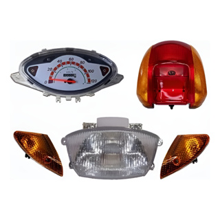 Painel Completo Farol Bloco Ótico Par Piscas Dianteiro Lanterna Traseira Biz 100 1998 1999 2000 2001 em Oferta na Shopee