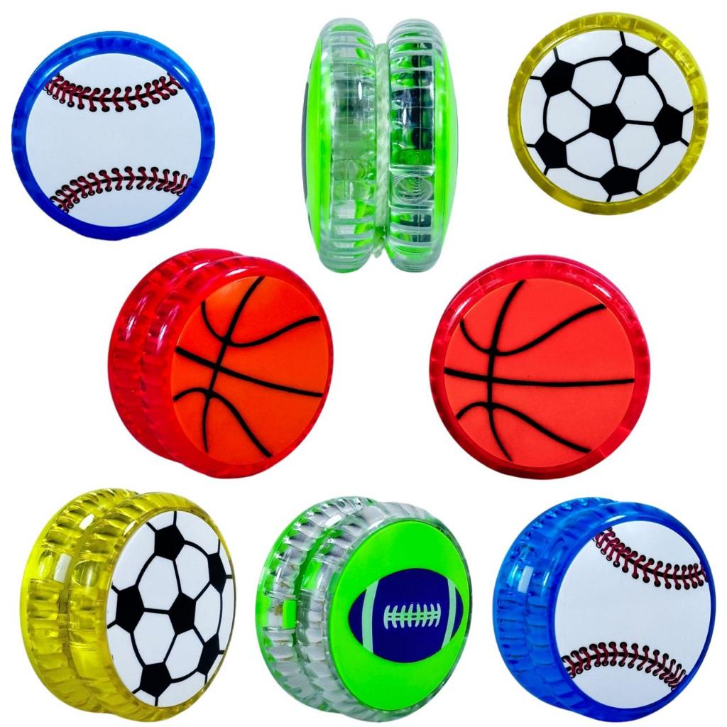 Kit 6 Io-io (ioio,yo-yo) Infantil Com Led Yoyo Com LED Brinquedos Clássicos  Ioiô Com Rolamento
