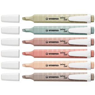Marca Texto Stabilo Swing Cool 4.0mm Nature Colors Unidade em Oferta na Shopee