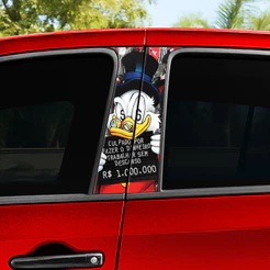 Kit 2 Adesivos Coluna de Porta Personalizado Carro Skin Prova D'agua - Vários Modelos Personagens