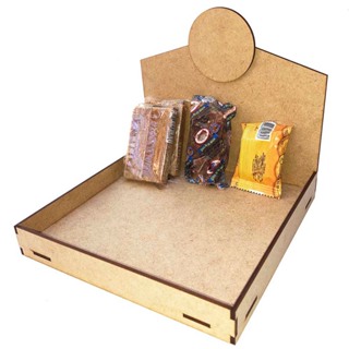 Kit 5 Bandeja display Mdf cru Expositor 17x15 Com Disco para Brownie Palha Doce pipoca pão de mel em Oferta na Shopee