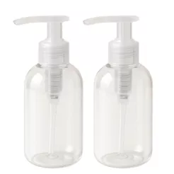 Frascos Pet 100ml Com Válvula Pump Sabonete Transparente , Creme , Álcool em Gel - Kit 30 Unidades