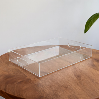 Bandeja de Acrílico Premium Com Alça Multiuso Organizador Decorativo e Servir Retangular e Quadrada em Oferta na Shopee