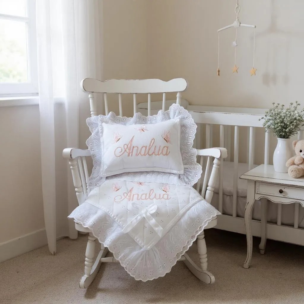 Kit Manta De Lese + Capa Travesseiro Bêbe Estampado Com Bordado Personalizado em Oferta na Shopee