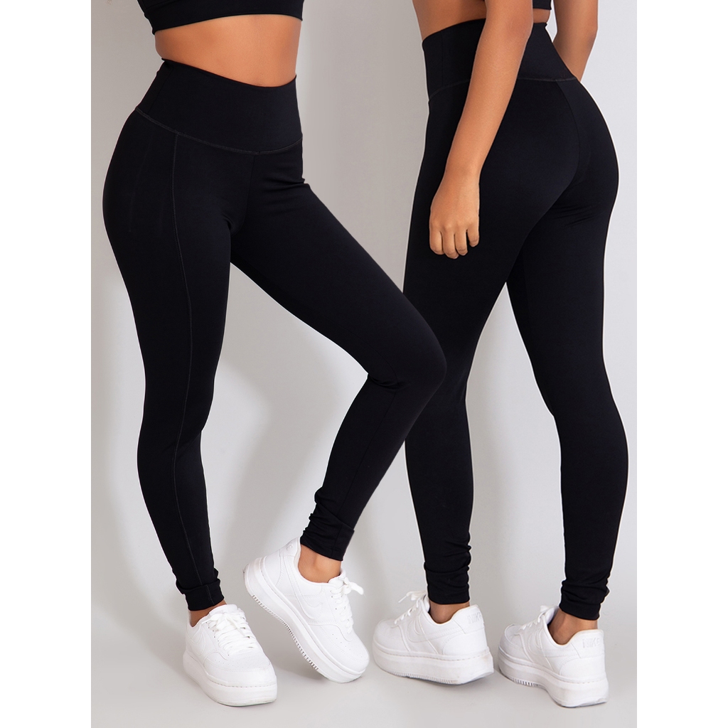 Calça Legging de Poliamida Premium Coberturas Moda Feminina Luxo Fitness em Oferta na Shopee