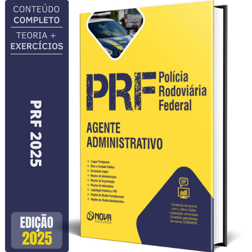 Imagem Apostila Completa PRF - Agente Administrativo da Polícia Rodoviária Federal
