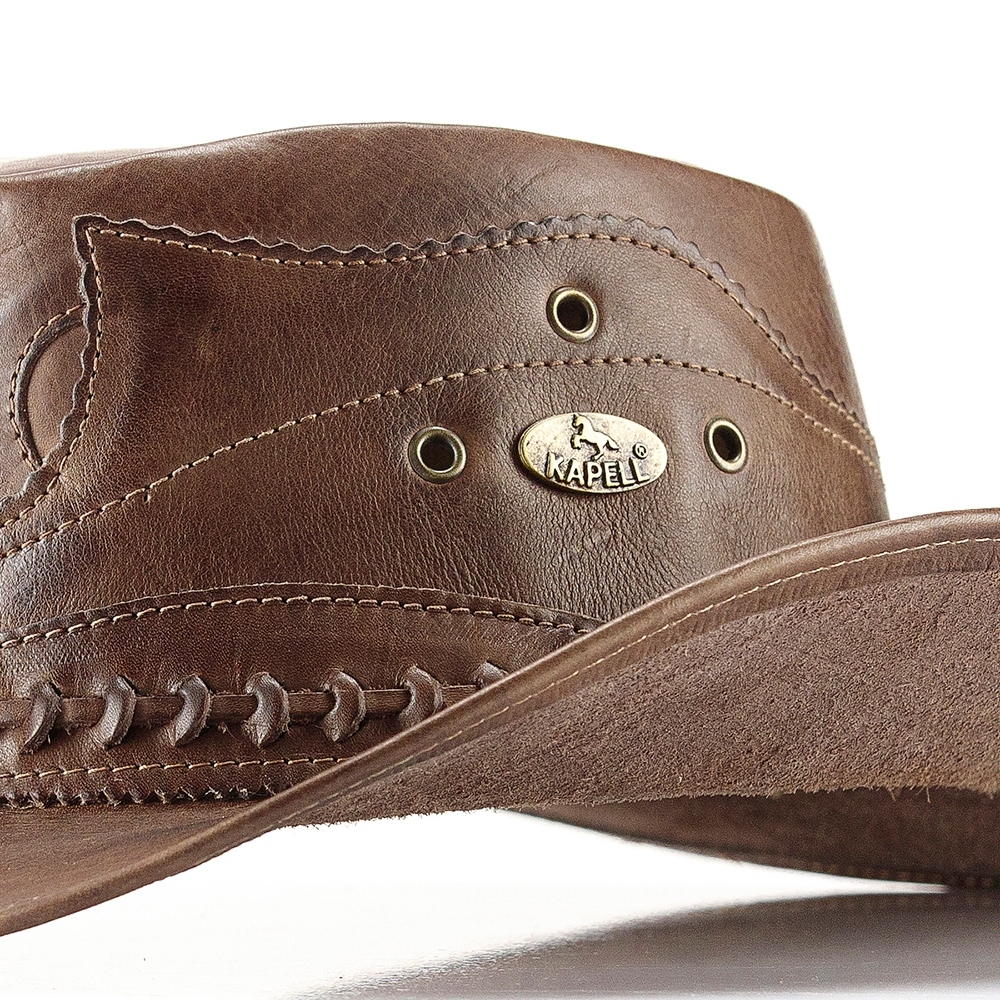 Chapéu Country Texas Unissex Cowboy Confortavel Couro Legítimo Barretos Rodeio Peão Bruto Western