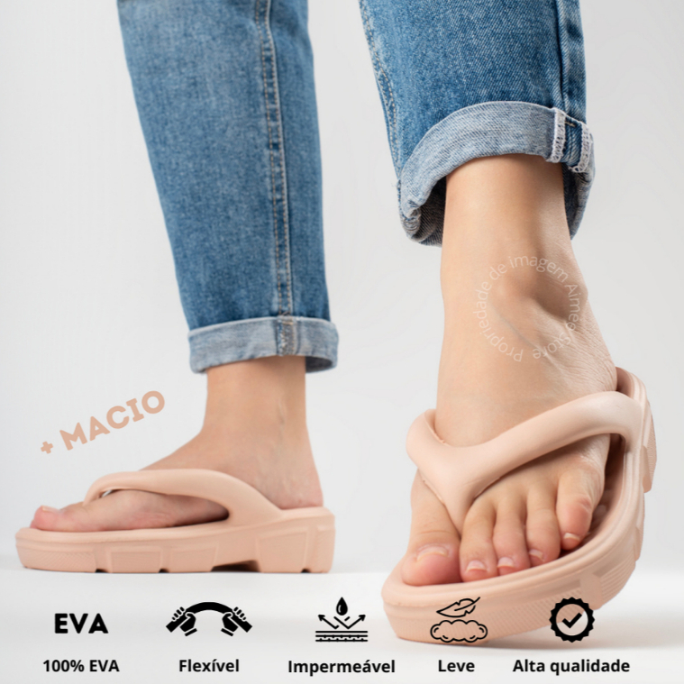 Tamanco Chinelo Nuvem Feminino Sandália EVA Leve Confortável