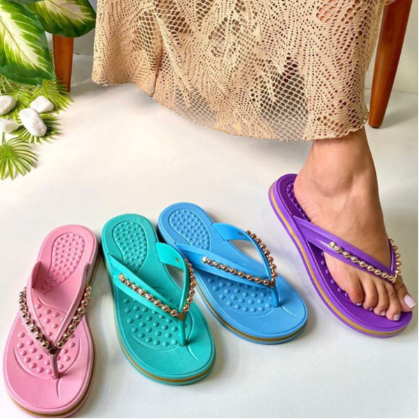 Chinelo Feminino Ortopédico Anatômico Adulto Macio Antiderrapante Sola Baixa em Oferta na Shopee