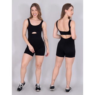 Macaquinho Feminino de Poliamida Moda Feminina Fitness em Oferta na Shopee