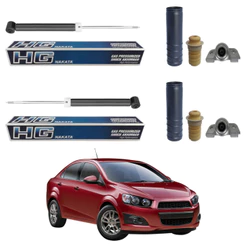 PAR AMORTECEDOR TRASEIRO SONIC 2012 A 2014 NAKATA + KIT