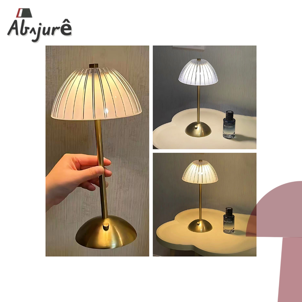 Abajur De Mesa Luminária De Mesa Luz Noturno Moderno Vidro Vintage Quarto Restaurante Bar Cabeceira em Oferta na Shopee