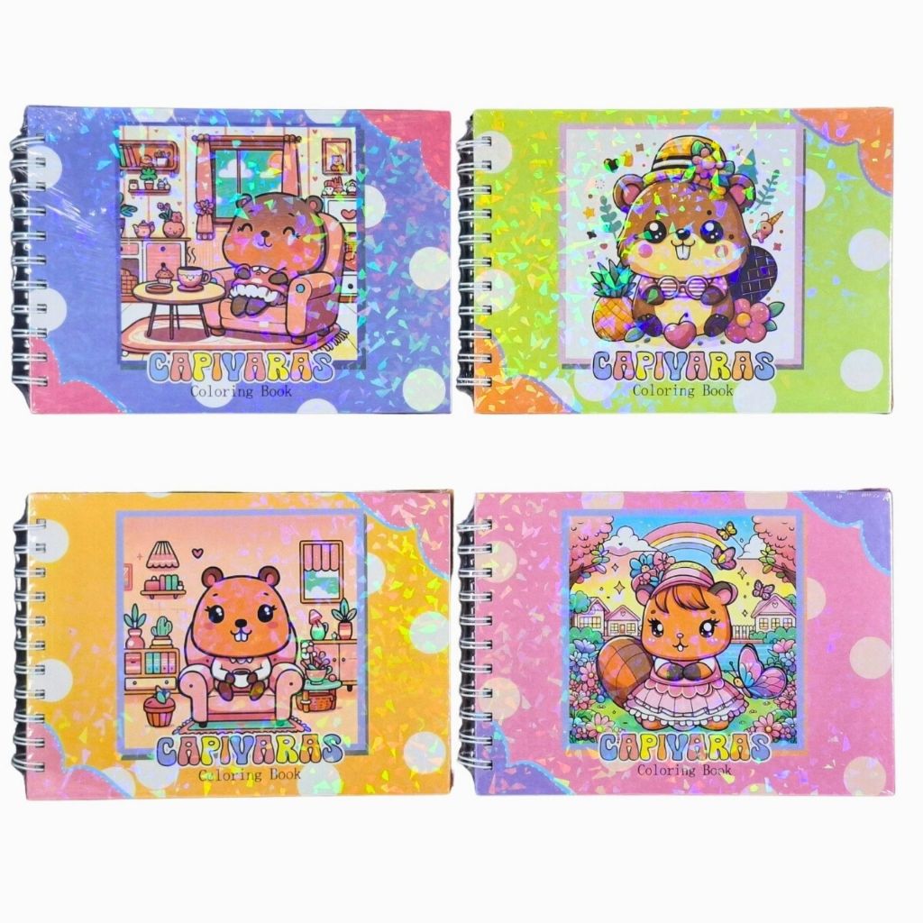 Livro Colorir Capivaras 48p Holográfica Estilo Bobby Goods