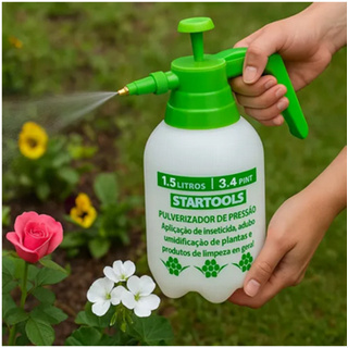 Pulverizador de Pressão Manual 1,5L Multiuso – Jardim, Limpeza e Automotivo em Oferta na Shopee