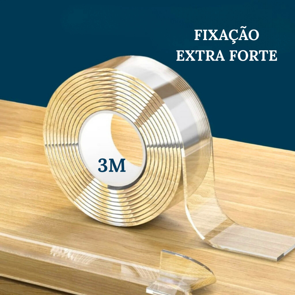 Fita Dupla Face Extra Forte Transparente NanoGel Silicone Mágica Adesiva Cola na Parede Móvel Porta em Oferta na Shopee