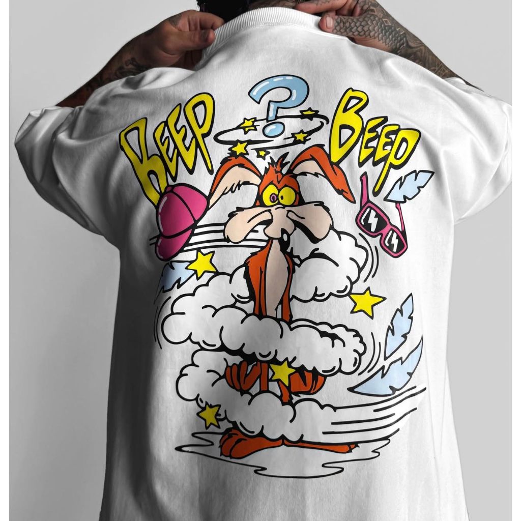 Camiseta oversized Beep Beep Coiote Aftersoul streetwear unissex plus size