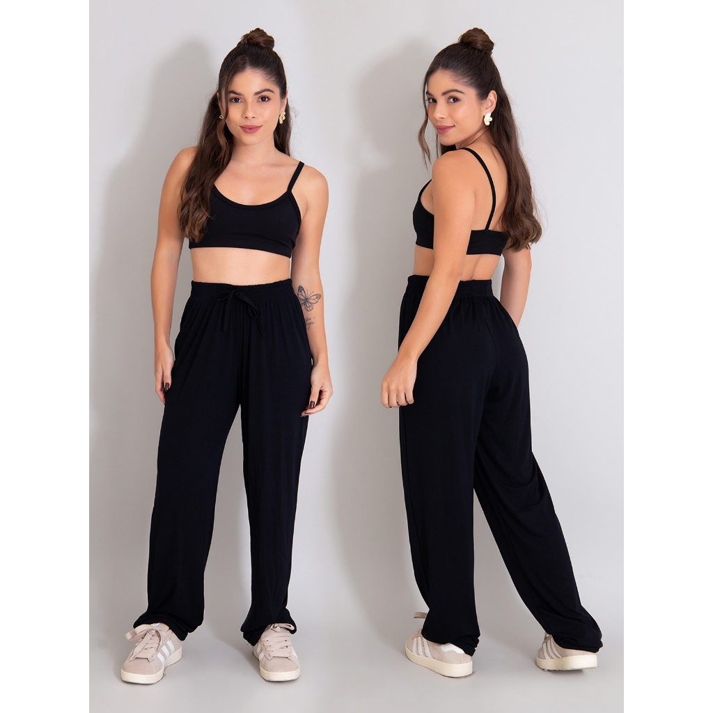 Calça de Yoga  Soltinha Pilates em Oferta na Shopee