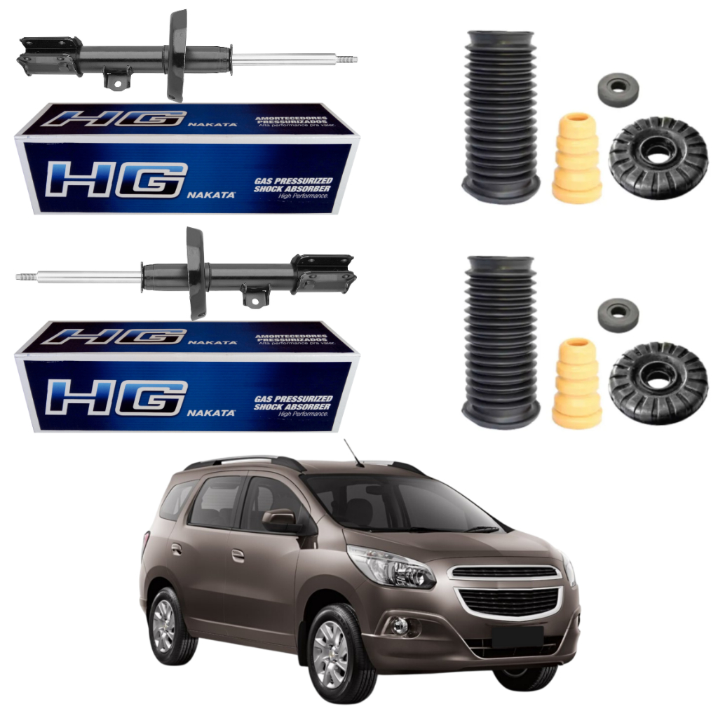 PAR AMORTECEDOR DIANTEIRO SPIN 2012 A 2024 NAKATA + KIT
