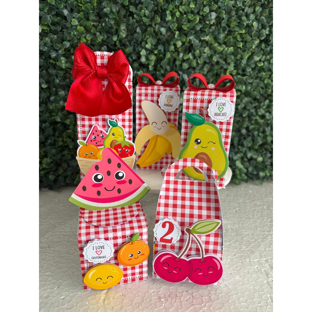 Kit Festa Pic Nic Frutinhas Vermelho / Lembrancinhas / Personalizados / Festa Infantil / Aniversário
