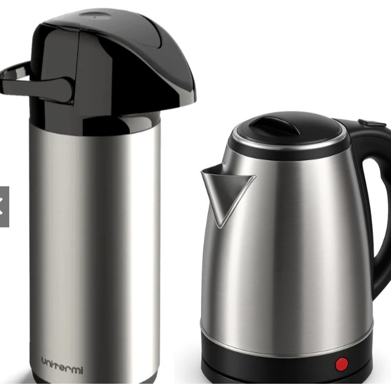 Kit Garrafa Térmica 1L + Chaleira Elétrica 1,8L 110v OU 220v - Unitermi