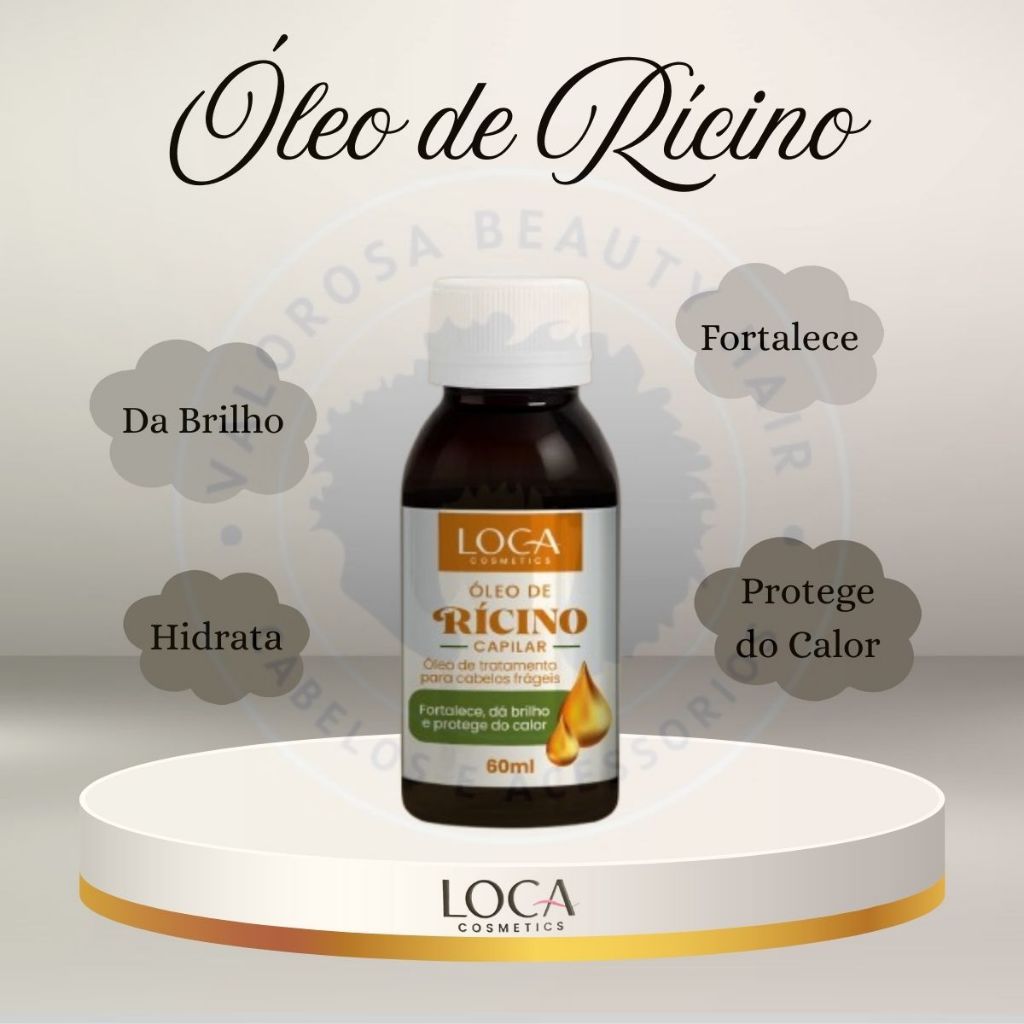 Detalhes do Kit Terapia Capilar Óleos 60ml Coco + Ricino + Alecrim - Loca Cosmetics