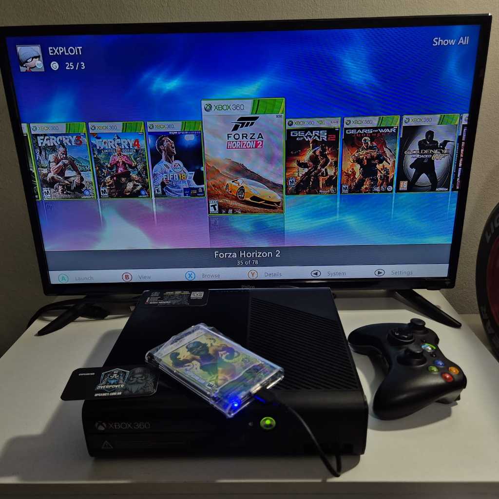 HD Desbloq Xbox 360 EXPLOIT +  JOGOS - para todos Modelos